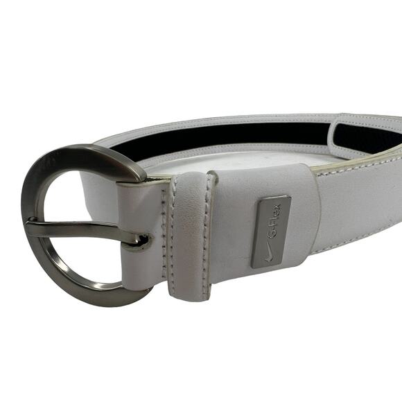 Nike Golf | S | Women\'s E.86 G-Flex Leather & Brushed Silver Buckle Harness Belt main image 5